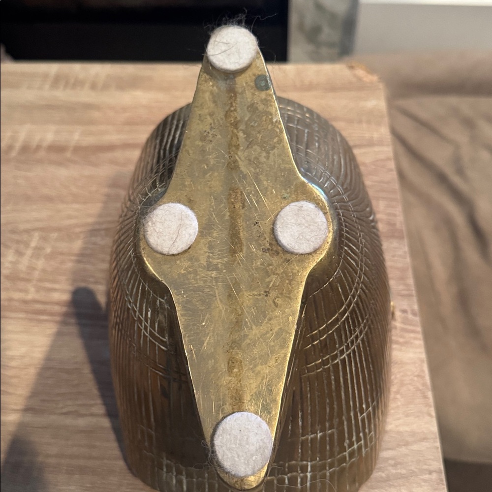 Vintage Brass Seashell Basket / Planter - Picture 6 of 6